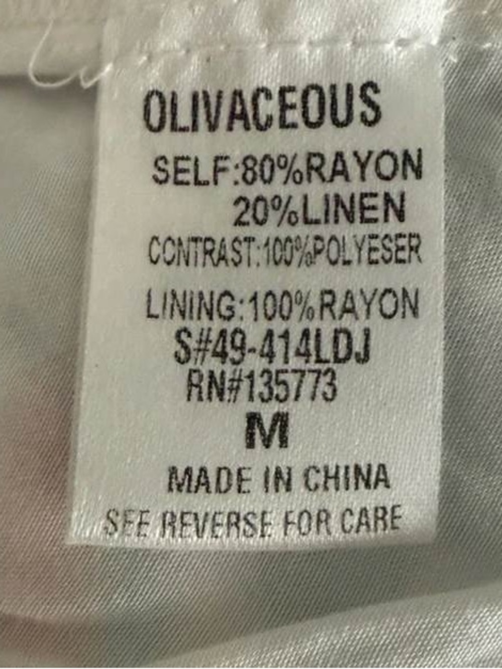 EUC – Olivaceous Linen Pink Floral Dress – Medium - Picture 3 of 4
